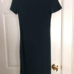 Forever21 knee high body con dark green dress